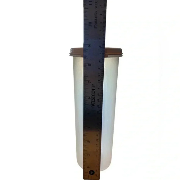 Vintage Tupperware #1643-18 Modular Mate Keeper with Pink Lid 1607-7 30 Fluid Oz - Picture 8 of 8